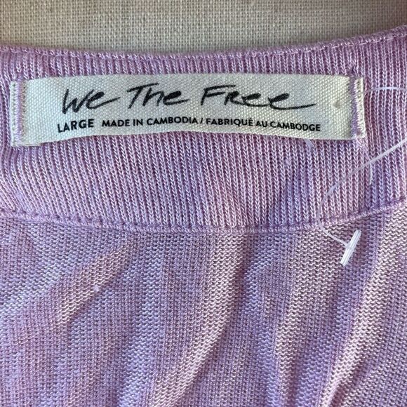 NWOT We The Free Pink Tank Top Size L - Picture 7 of 7